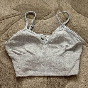 ALO Yoga Light Gray V-Neck Top